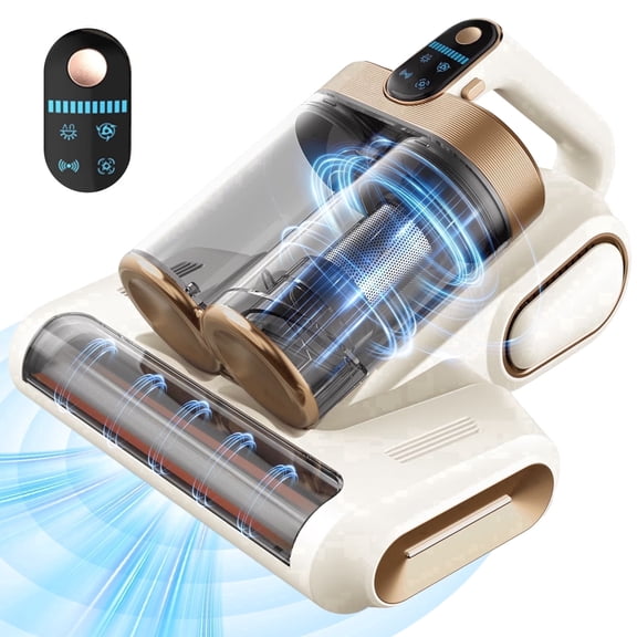 KANFUAQ Mattress Vacuum Cleaner, 18Kpa/30Mins Cordless Bed Vacuum with UV Light & LED Display, Handheld Vacuum for Bed Couch Crib