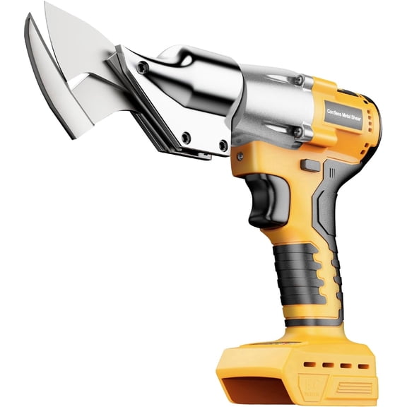 Cordless Metal Shears Compatible with Dewalt 20V Max Batteries, Brushless Motor 400Nm Torque, 14GA Steel Cutter, 360 Rotating Head, LED Light, Multi-Material Cutting (Tool Only, No Battery)