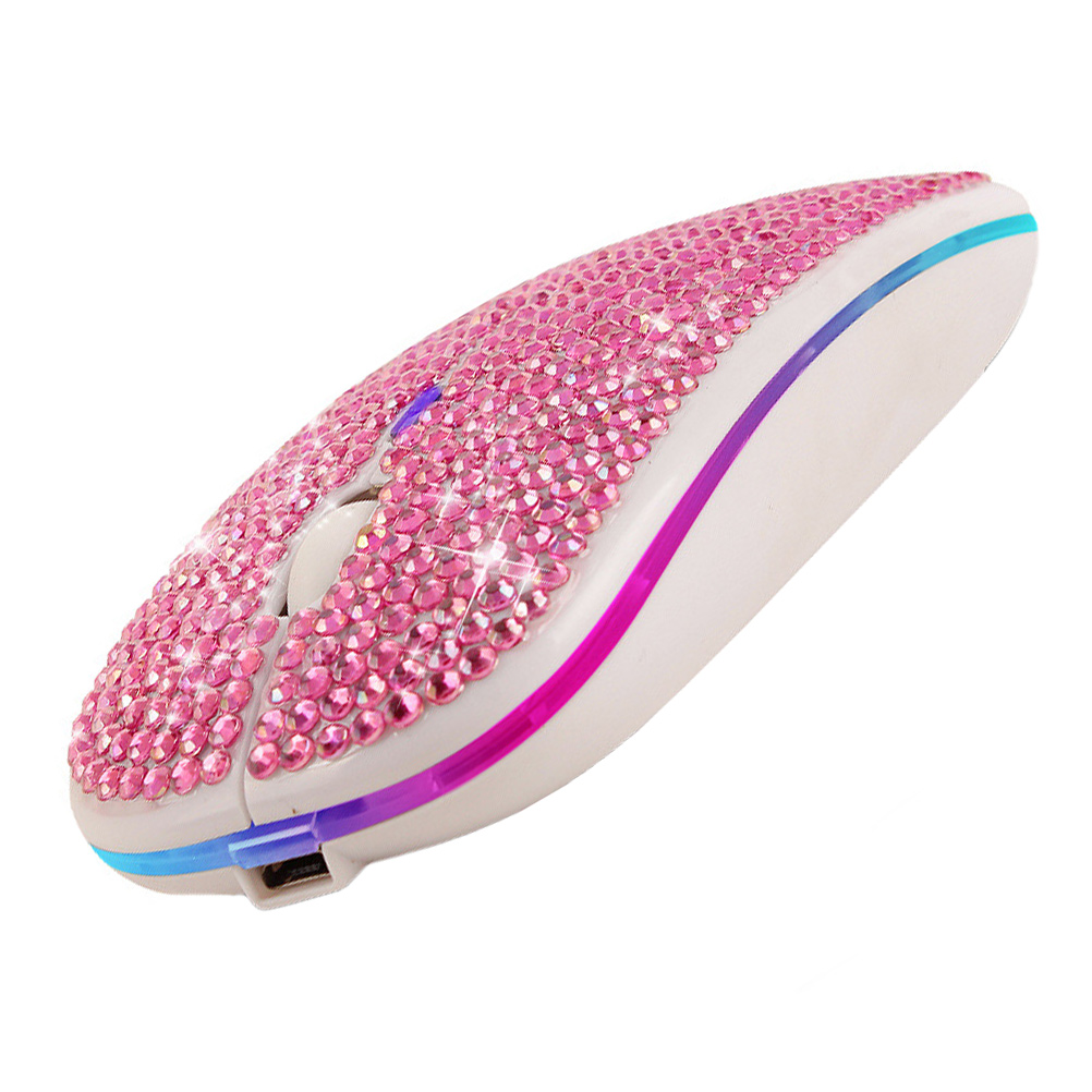 Cordless Mice Wireless Mouse Laptop Computer Rechargeable Gaming Bling