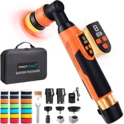 Cordless Mini Car Buffer Polisher 12V RO DA Dual Action Orbital Polisher 8 Variable Speed Short Neck with 21 Buffing Pads Mini Buffing Machine for Car Detailing Waxing Scratch Removal
