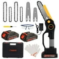 Cordless Mini Chainsaw, 46 inch, with 2Pcs 21V Rechargeable Battery