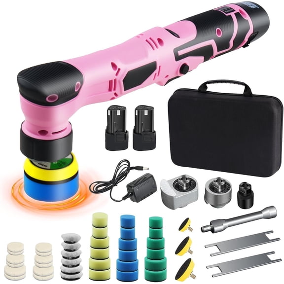 Cordless Mini Polisher, 1 Inch 3 Inch Action & Rotary Polishing Machine for Detailing, Waxing, Polishing, Scratch Removing