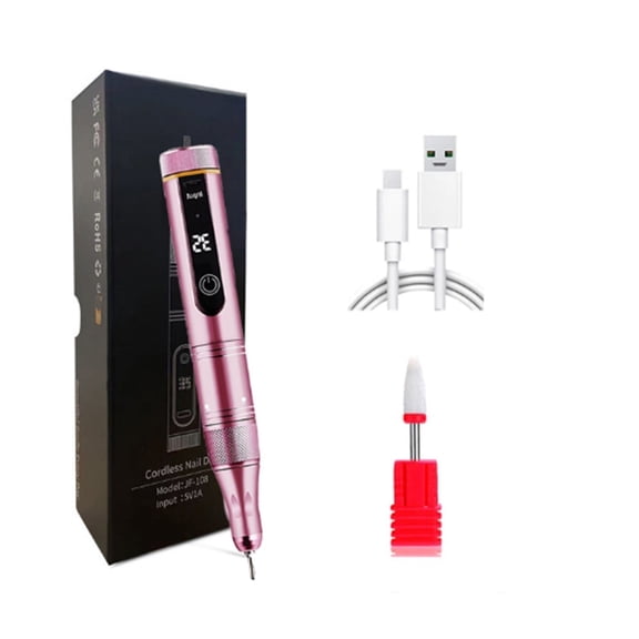 Cordless Nail Drill Electric File, Professional For Acrylic Gel Dip Powder Nails Portable Nail Drill Machine Kit For Manicure Pedicure Nail ,Lightweight and Portable