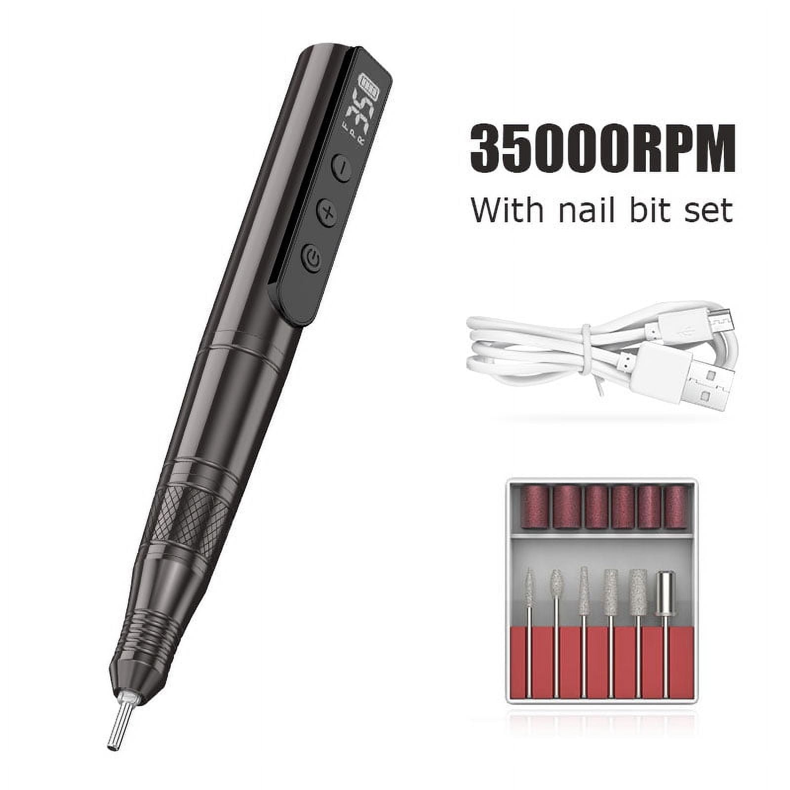 Cordless Nail Drill Machine Professional 35,000rpm Rechargeable Electric Nail File for Acrylic Gel Nails Manicure Pedicure Kits