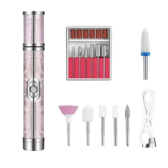 Cordless Nail Grinder Kit 4 Speeds Toenail Sander Manicure Pedicure Tool For Thick Nails Smooth Filing Grinding Peeling Care