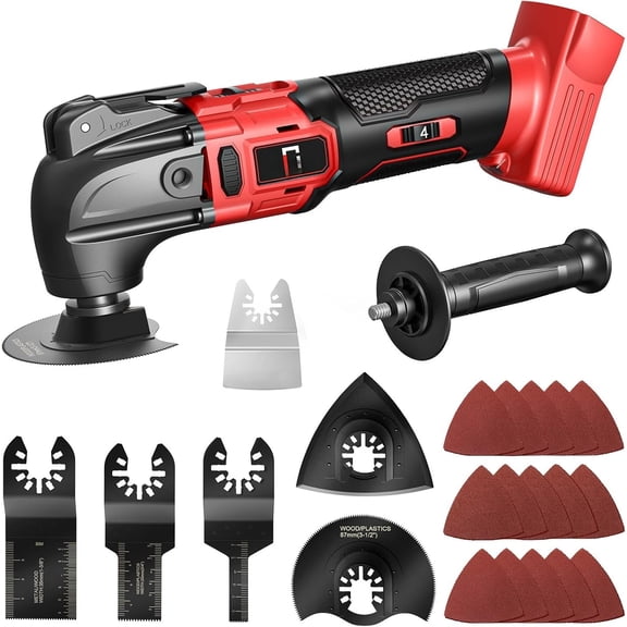 Cordless Oscillating Tool Compatible with  18V , 21000 OPM Max Brushless- Tool with Auxiliary Handle, Oscillating Multi-Tool for Scraping, Sanding, (Tool only)