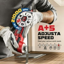 Cordless Oscillating Tool Compatible with Milwaukee 18V Battery(No Battery), 21,000 OPM Upgraded Brushless 18V Oscillating Multi-tool with 6 Speed, LED Light,  4.5° Oscillating Tool for Wood