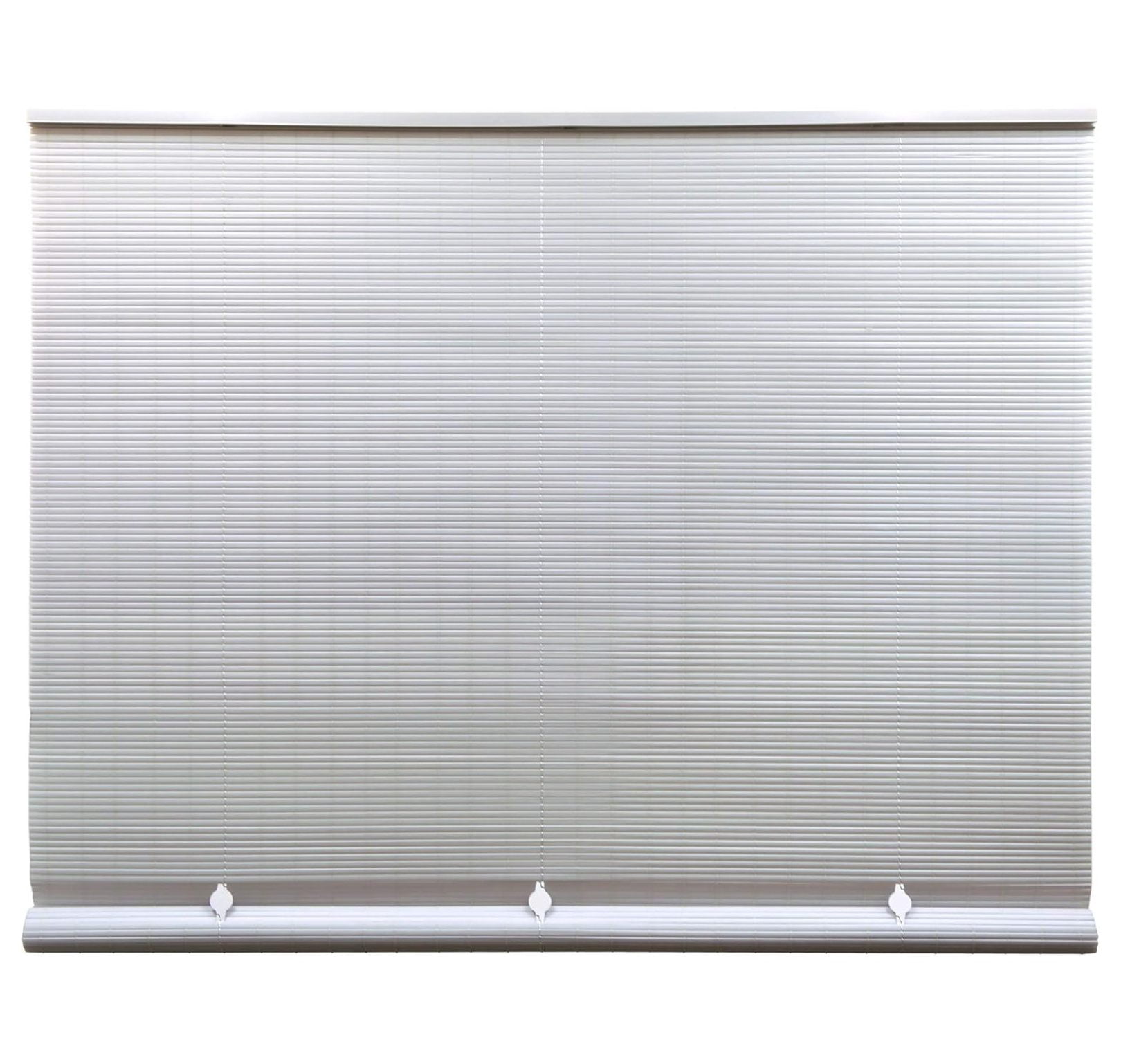Cordless Outdoor Shades for Porch, Patio & Windows - Waterproof PVC Blinds for Indoor & Outdoor - Roll-Up Patio Privacy Screen for Diffuse Sunlight - White - 36" W x 72" L - (3320136)