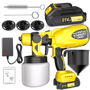 Cordless Paint Sprayer, 21V Batteries, High-Power Electric Spray Gun with more Nozzles & 3 Patterns, Adjustable Spray Width, Easy-to-Clean Sprayer for Furniture, Cabinets & Walls