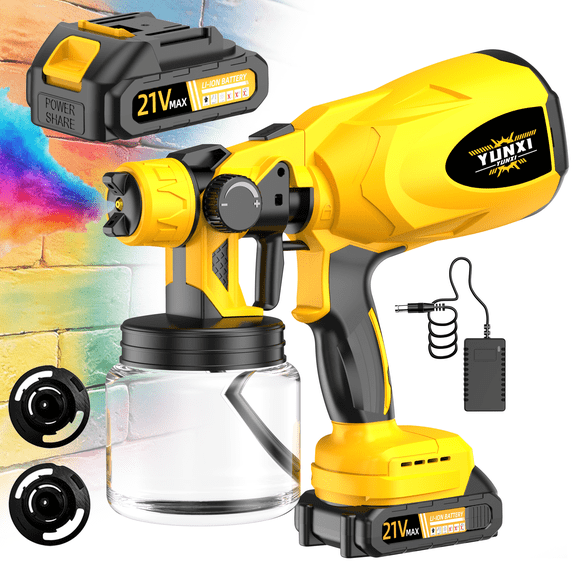 Cordless Paint Sprayer, Portable Power Tool for Painting Projects