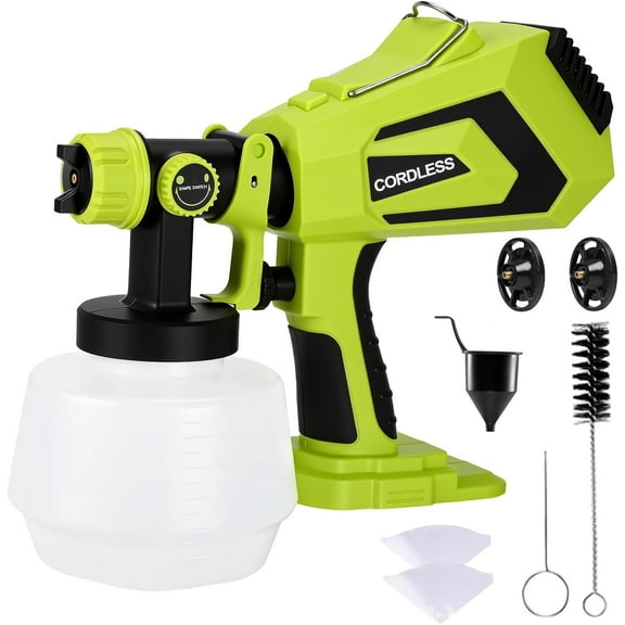 Cordless Paint Sprayer for Ryobi 18V Battery (Battery NOT Included), Cordless Paint Sprayers with 1200ML Container for Home Interior and Exterior, House, Fence, Furniture, Cabinetse,Etc