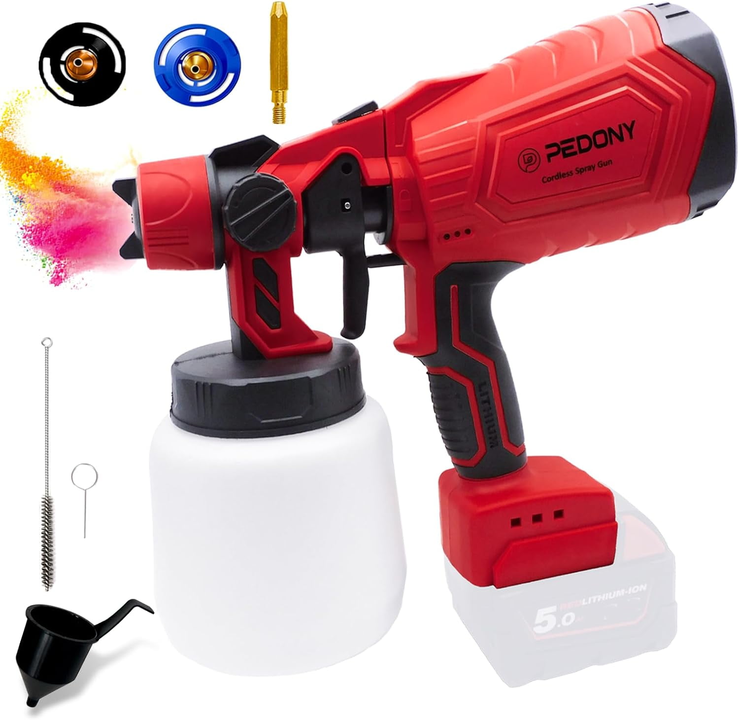 Cordless Paint Sprayer for Milwaukee 18V Battery, Portable HVLP Paint