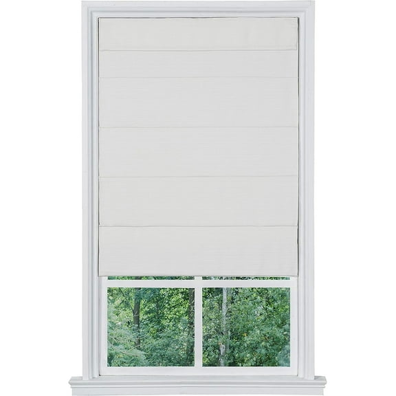 Cordless Peerless Roman Shade (White 31 in. W x 64 in. L)