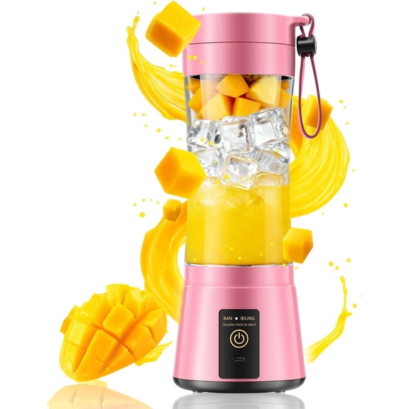 Cordless Personal Size Portable Blender - 380Ml Blender Smoothies and Shakes,  Traveling Juice Cup with  Blending, Freshly Squeezed in /Travel/