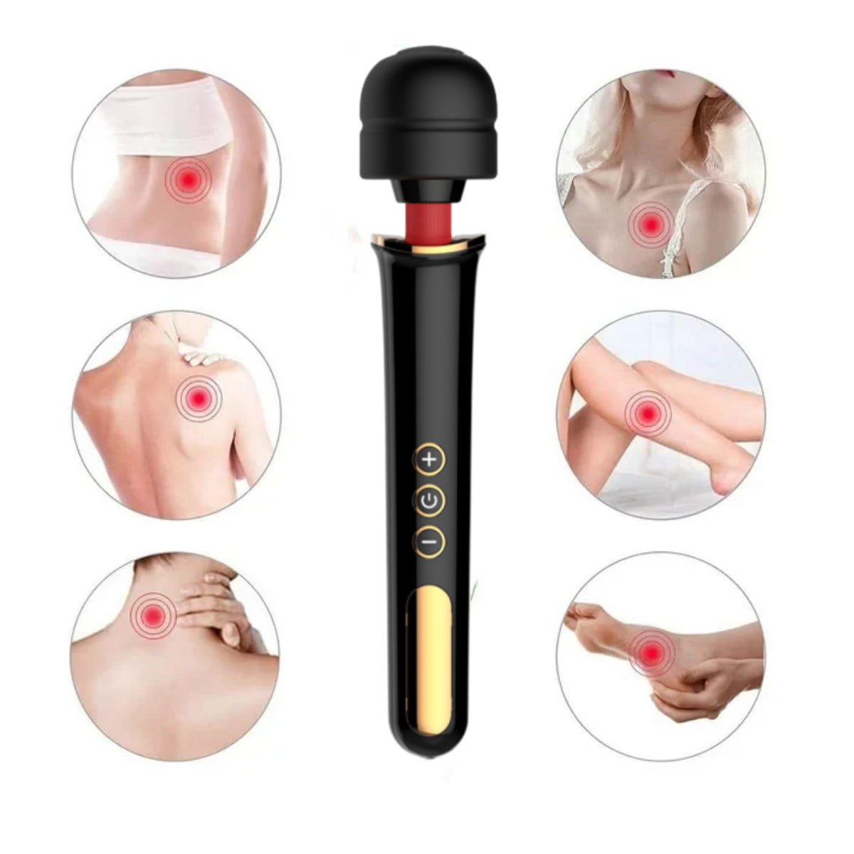 Artrylin Cordless Personal Wand Electric Massager with 10 Powerful Pulse  Settings, Rechargeable Handheld Back Massager Wand Massage for Deep Muscles