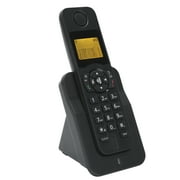 Cordless Phone with Answering Machine and Caller ID, HandsFree Call Home Phone with Big Buttons, Speakerphone, LED Display Telephone for Home, Office, Hotel (Black)