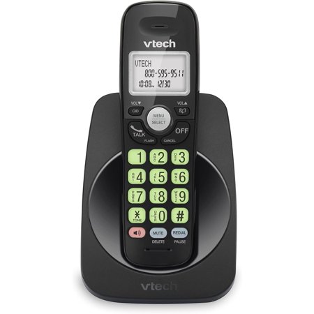 Cordless Phone with DECT 6.0, Full-Duplex Speakerphone, Lighted Display, Backlit Keypad, Caller ID/Call Waiting, Volume Control, Hearing Aid Compatible, Wall Mount | VG131-11 (Black)