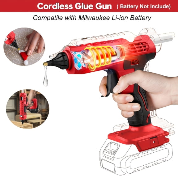 Cordless Pink Hot Glue Gun Kit - Fast-Heating Wireless Design with 12pcs 0.43'' Glue Sticks, Ideal for DIY, Arts & Crafts, Christmas Decor, Perfect Gift for Women (127 chars)