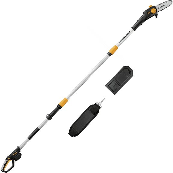 Cordless Pole Saw 8-Inch Compatible with Dewalt 20V MAX Battery, Electric Pole Saws for Tree Trimming Battery Powered, Extension Up to14.2-Feet Pole Chainsaw (Battery not Included)
