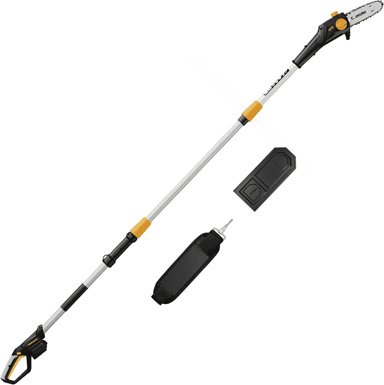 Cordless Pole Saw Compatible with Dewalt 20V Max Battery 8 inch Electric Pole Saws for Tree Trimming Battery Powered, Extension up to14.2 feet Pole Chainsaw (Battery not Included)