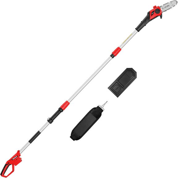 Cordless Pole Saw 8-Inch Compatible with Milwaukee M18 Battery, Electric Pole Saws for Tree Trimming Battery Powered, Extension Up to 14.2-Feet Pole Chainsaw (Battery not Included)