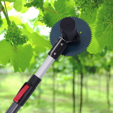 Cordless Pole Saw With 2 Blades, 5.74-9.19 Ft Telescoping Pole, 4.92 Inch Circular Saw, Lithium Battery, For Tree Trimming And Pruning, Orange