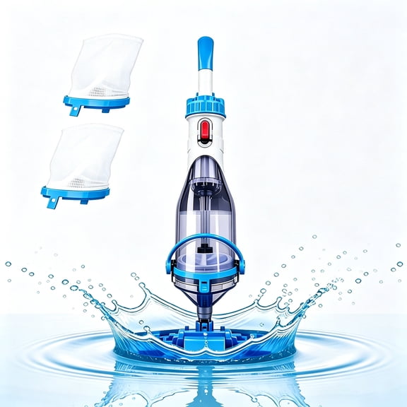 Cordless Pool Vacuum, Handheld Pool Cleaner with Telescopic Pole, Rechargeable Pool Vacuum for Above and Inground Pools, Spas & Hot Tubs, 18.5 GPM Suction