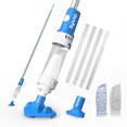 thumbnail image 1 of SYVIO 2-in-1 Cordless Handheld Pool Vacuum, Rechargeable Pool & Spa Cleaner with Telescopic Pole (78.8”), 60 Min Runtime, Ideal for Above Ground Pools, Hot Tubs & Small Pools, 1 of 8