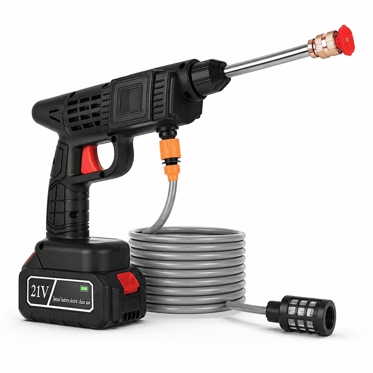 Cordless Portable Pressure Washer | 400PSI Power Cleaner with Nozzles  Foam Bottle