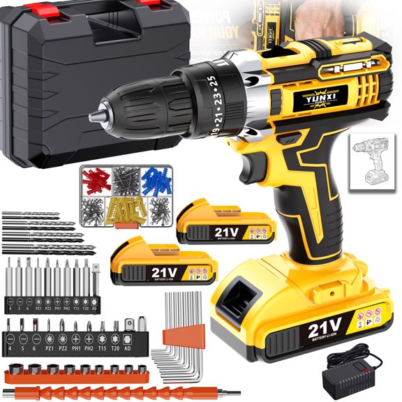 Cordless Power Drill, Lightweight Portable Tool for Home & Car Repair