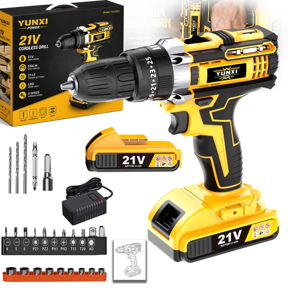 Cordless Power Drill, Lightweight Portable Tool for Home & Car Repair