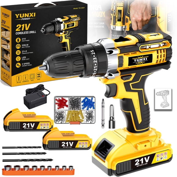 Cordless Power Drill, Lightweight Portable Tool for Home & Car Repair