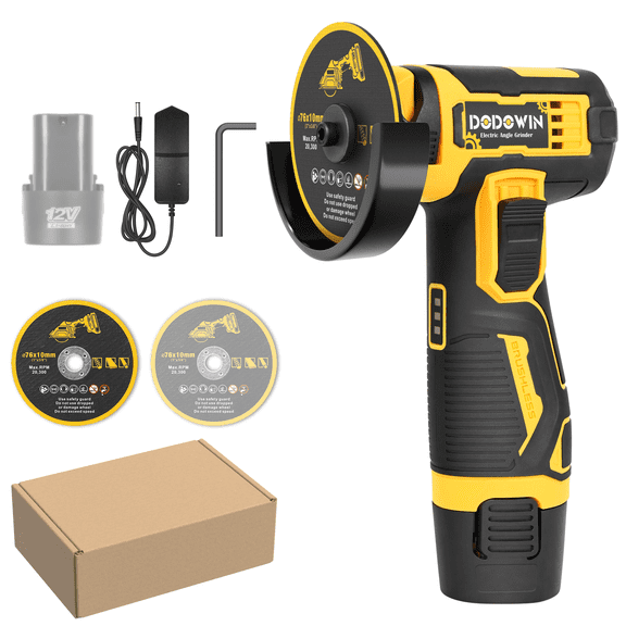 Cordless Power Grinder Kit with Battery and Charger, Compact Angle Grinder for Cutting and Grinding, Portable Metal Grinder for Home Repairs and DIY Projects