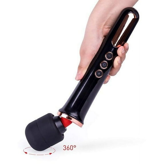 Cordless Powerful Handheld Electric Massager, Personal Massager for Women,Strong Personal Vibration Back Massage for Sports Recovery, Muscle Aches, Body Pain (Black)