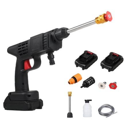 Cordless Pressure Washer, 150PSI Portable Pressure Cleaner Handheld with Battery and 24V 1500mAh Rechargeable Battery Electric Pressure Washer for Washing Cars, Watering Flowers, Cleaning F
