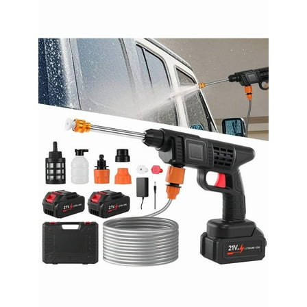 Cordless Pressure Washer 435PSI, 3-in-1 Handheld Power Washer with Foam Cannon, 15000mAh Battery, for Car Home Garden Cleaning and Watering