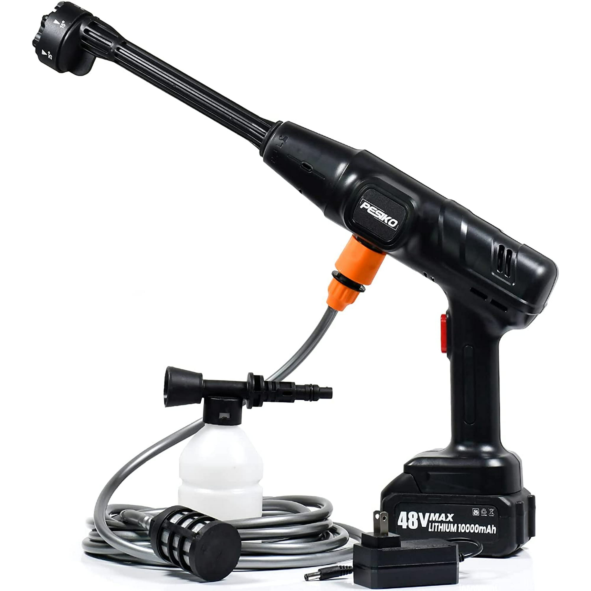Cordless Pressure Washer 48V Battery Powered Pressure Washer Electric Portable Power Washer with 6 Nozzle for Washing Car Fence Floor Garden Window