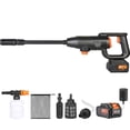 thumbnail image 1 of Cordless Pressure Washer, 580-PSI 1.1 GPM Portable Power Cleaner, Handheld High-Pressure Washer Gun with 6-in-1 Nozzle & Foam Pot, Battery Operated for Car Washing, 1 of 2