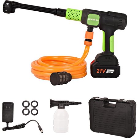 Cordless Pressure Washer,652.67 PSI Power Cleaner with 4-Speed Adjustment,6-in-1 Nozzle,21V Rechargeable 4.0Ah Battery High-Pressure Car Washer Gun for Home/Floor/Car Cleaning & Watering