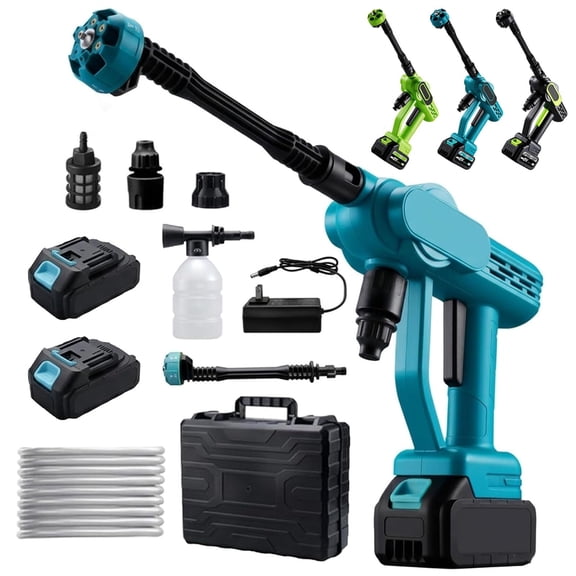 Cordless Pressure Washer, Lightweight Cordless Portable Washer with 6-in-1 Nozzle & 2 Batteries, Multi-Function Handheld Wash Machine for Car, Home, Garden Patio