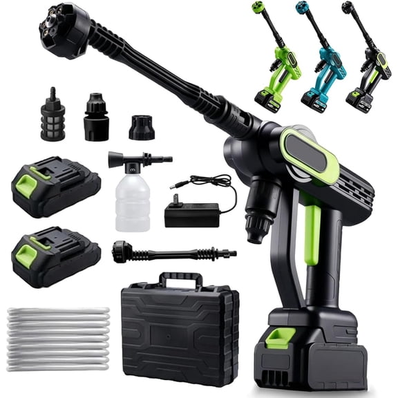 Cordless Pressure Washer, Lightweight Cordless Portable Washer with 6-in-1 Nozzle & 2 Batteries, Multi-Function Handheld Wash Machine for Car, Home, Garden Patio