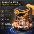 thumbnail image 1 of Cordless Random Orbital Sander Compatible with Dew 20V , 5-Inch Brushless  Sander with 19000 RPM 6 Variable Speed, Electric Hand Sander With Dust Collector for Woodworking  (No Battery), 1 of 8