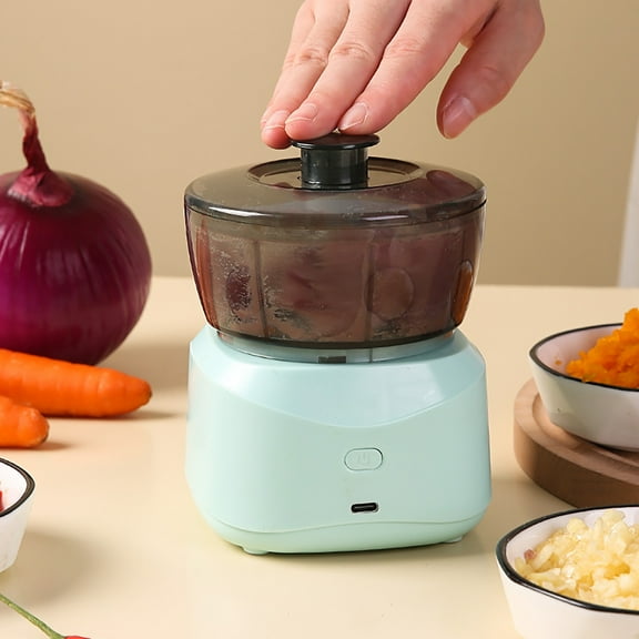 Cordless Rechargeable Food Processor, High Speed Kitchen Ingredient Chopper, Multipurpose Household Grinding Gadget, One-key Operation Cooking Prep Tool, Portable Mincing Appliance, 5.31x3.93in