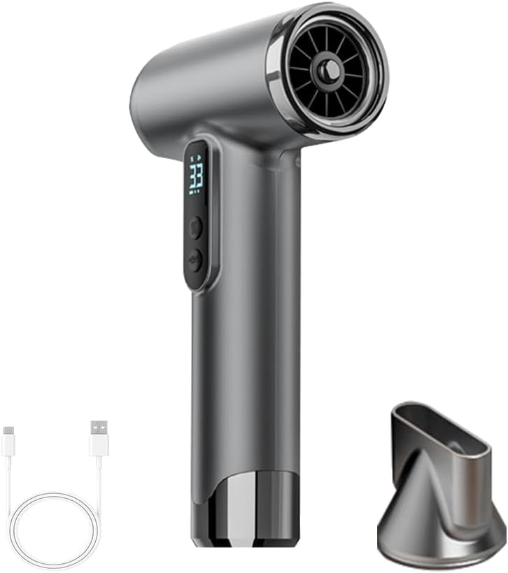 Cordless Rechargeable Hair Dryer, 15000mAh Battery Operated,USB Portable Blow Dryer，3 Adjustable Hot and Cold Air Settings, Used for Travel, Camping, and RV.