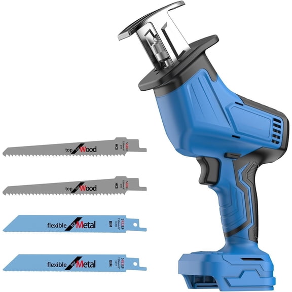 Cordless Reciprocating ,Brushless 3500RPM Variable Speed,Compatible with Makta 18V ,Tool-Free Change, LED Light,4 For /Metal/PVC (Tool Only)