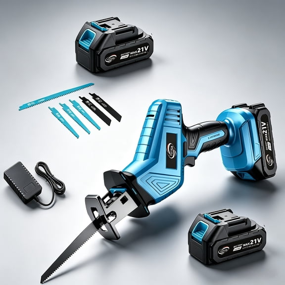 Cordless Reciprocating Saw, Variable Speed Handheld Saw for Wood, Metal and PVC Cutting