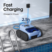 ZAMSLVRH 2026 New Cordless Robotic Pool Vacuum, Cleaner Pool Robot with Ultra-Long Runtime, Powerful Suction, Dual 180W Brushless Motors, Smart Navigation, Wall-Climbing Design