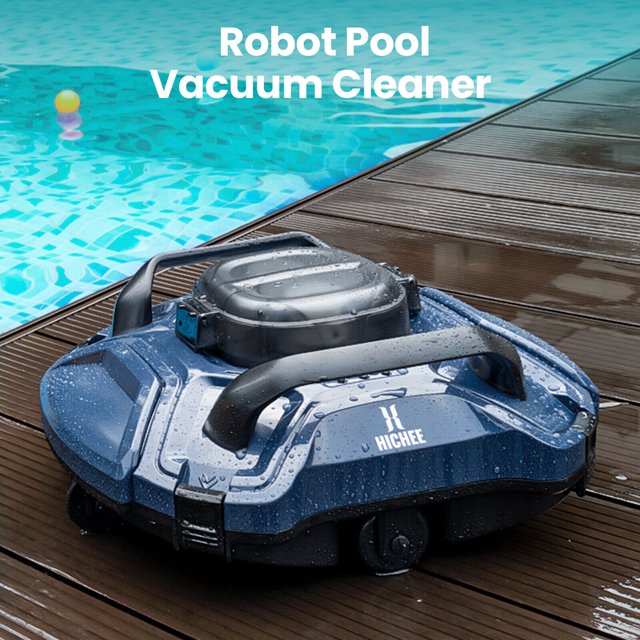 Cordless Robotic Pool Cleaner Pool Vacuum SelfParking DualMotors LED