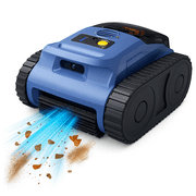 Cordless Robotic Pool Cleaner, Seauto Pool Robot with Sonar Navigation & Track Drive, 180W Brushless Motor, Wall & Waterline Climbing for Inground & Above-Ground Pools