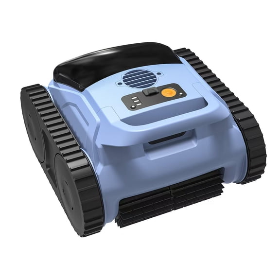 Cordless Robotic Pool Cleaner, Seauto Pool Robot with Sonar Navigation & Track Drive, 180W Brushless Motor, Wall & Waterline Climbing for Inground & Above-Ground Pools